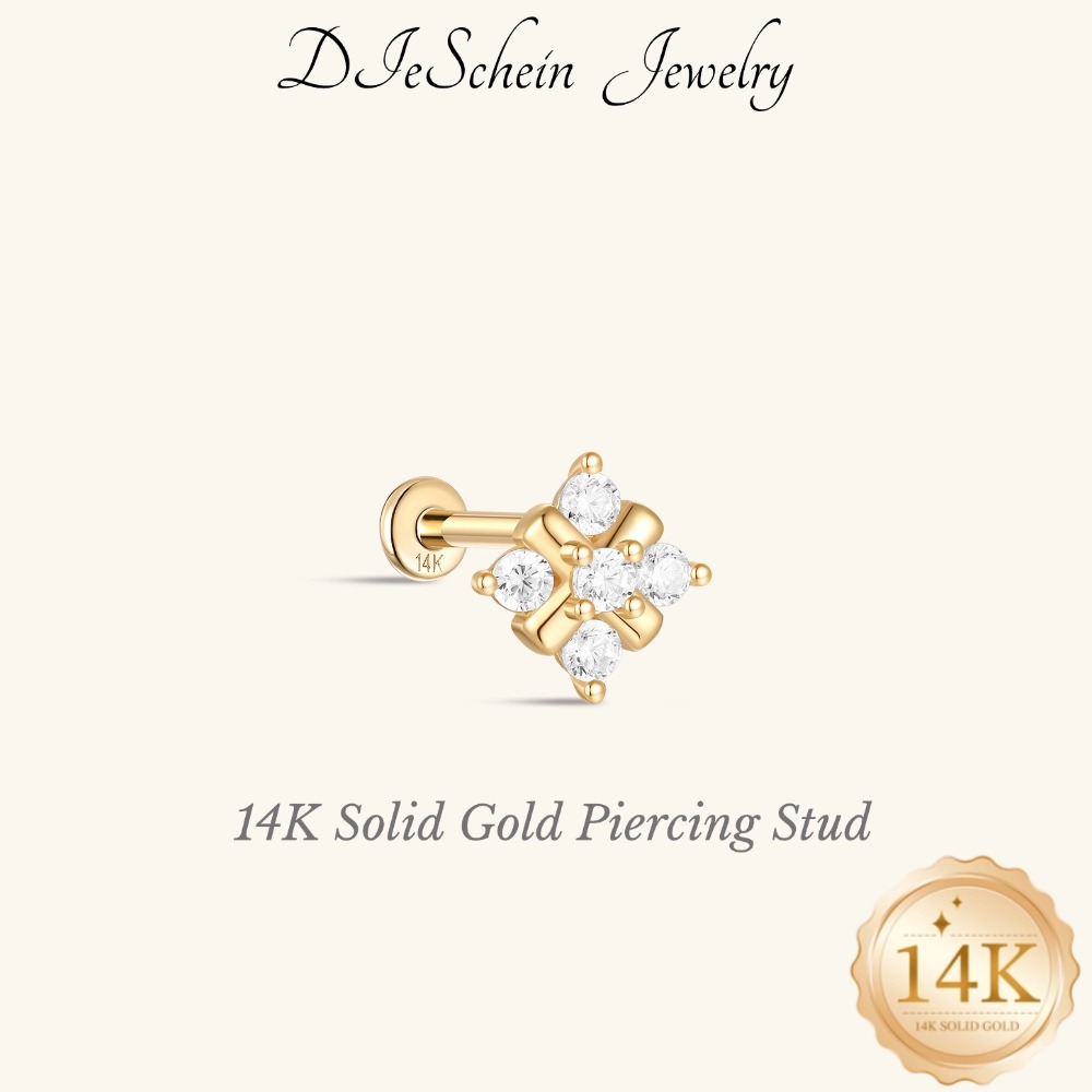 Anting Tusuk Emas Murni 14K de - Tragus Flat Back ulasan dan harga
