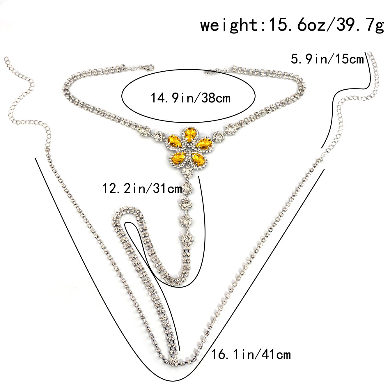 1 buah Set Thong berlian imita - Body Jewelry Chains ulasan dan harga