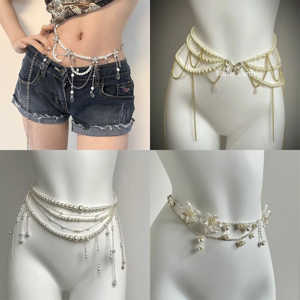 Rantai Pinggang Mutiara Elegan - Body Jewelry Waist Chains ulasan dan harga