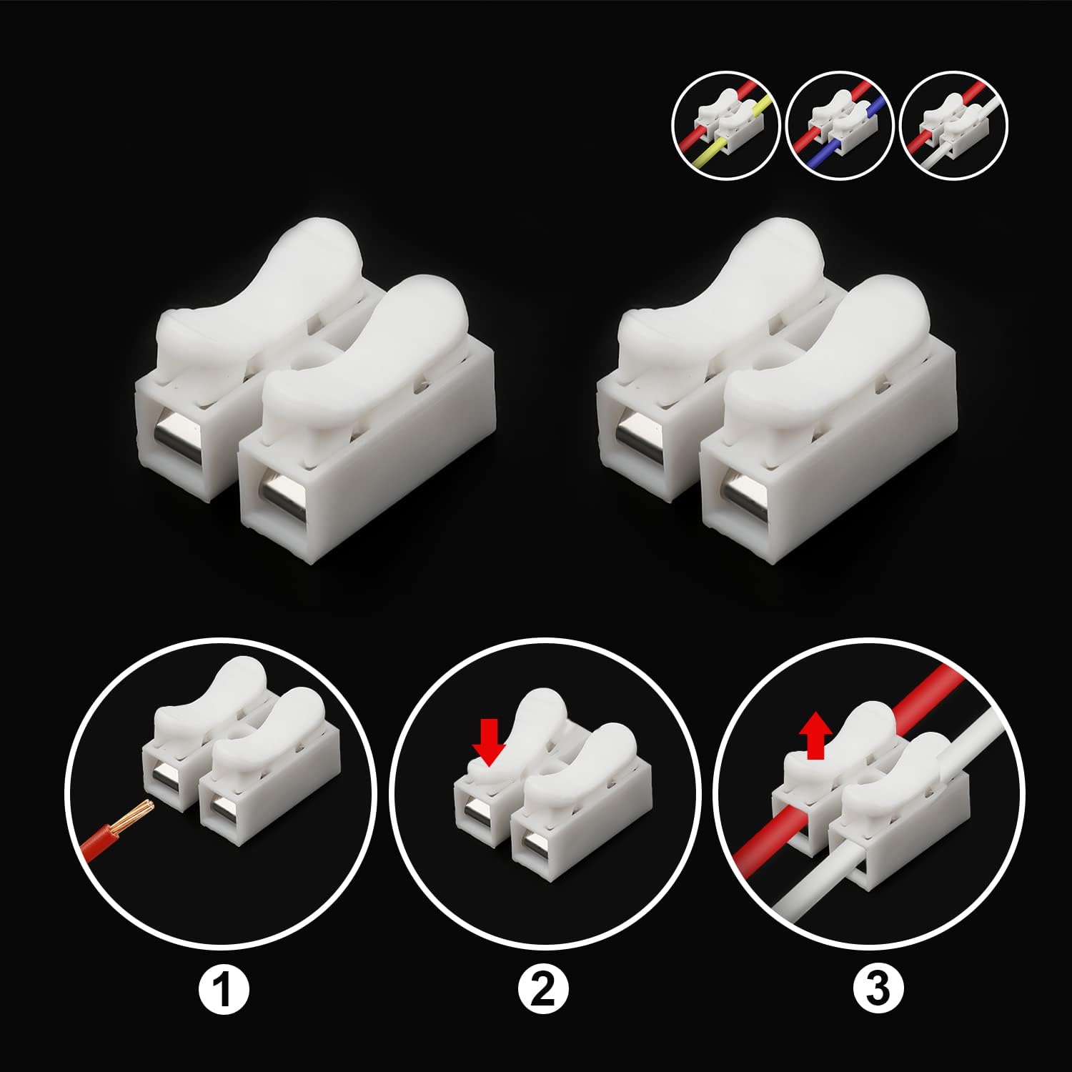 50 buah konektor CH2 kabel kaw - Threadless Push Pin ulasan dan harga