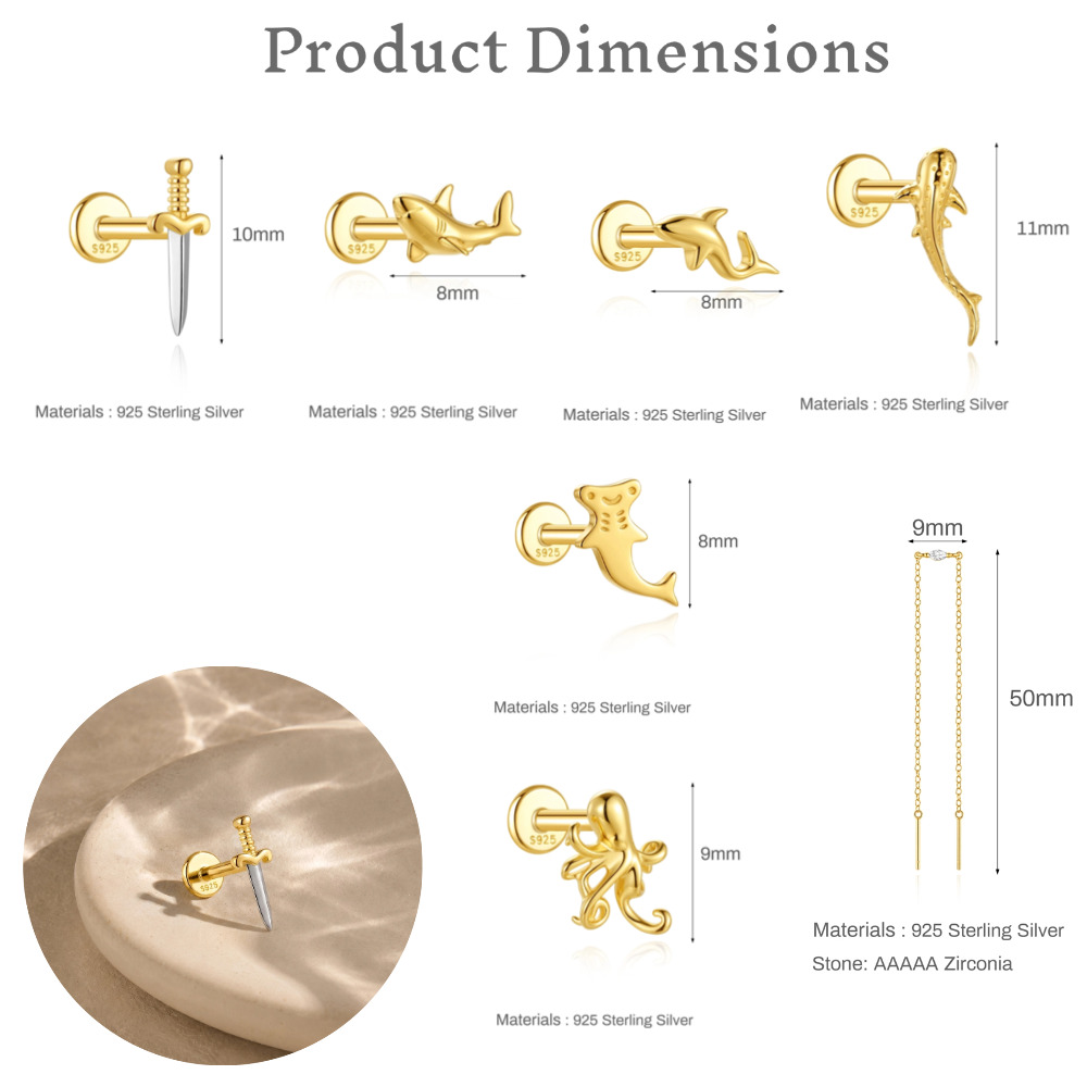 Anting-anting Helix Perak Ster - Tragus Flat Back ulasan dan harga