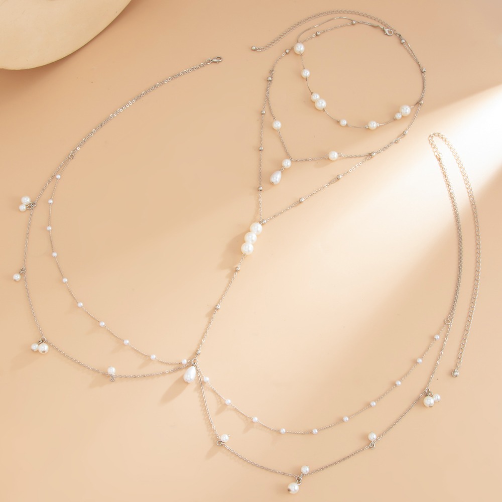 Kalung Mutiara Imitasi Multi L - Body Jewelry Waist Chains ulasan dan harga