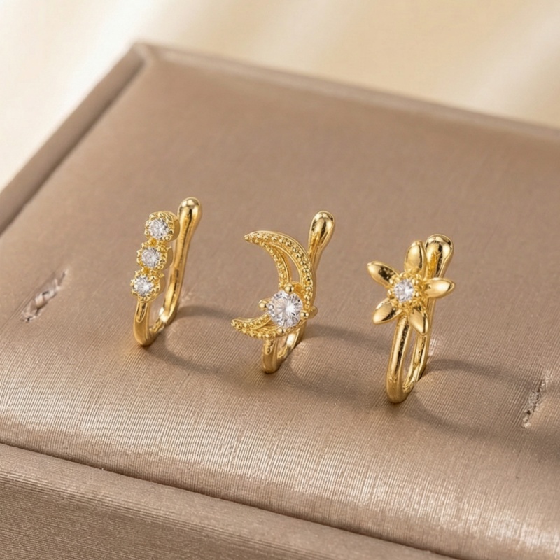 Set klip hidung retro 3 buah,  - Body Jewelry Materials ulasan dan harga