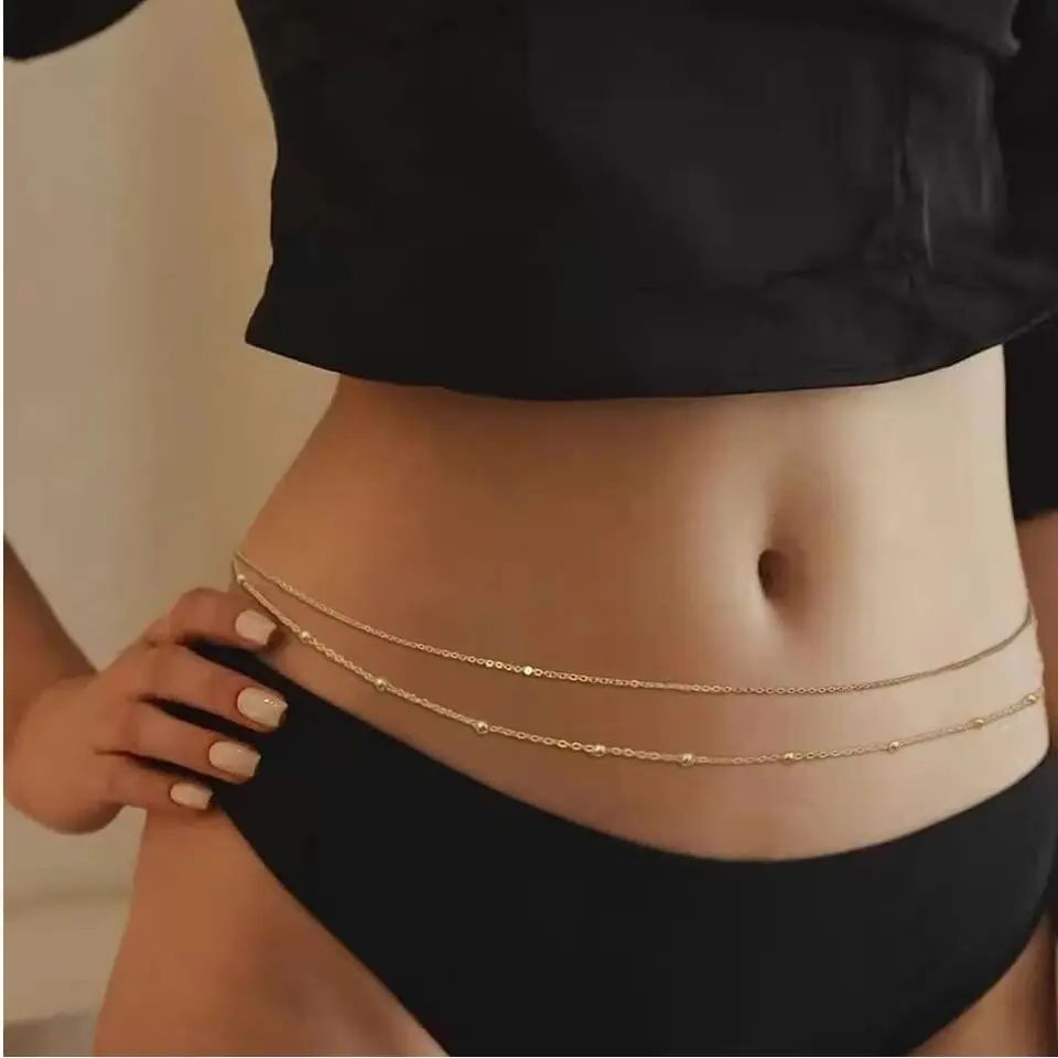 Rantai Perut Lapisan Ganda Hip - Body Jewelry Chains ulasan dan harga