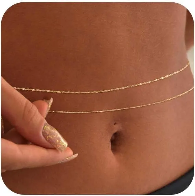 Rantai Pinggang Berlapis Emas  - Body Jewelry Chains ulasan dan harga