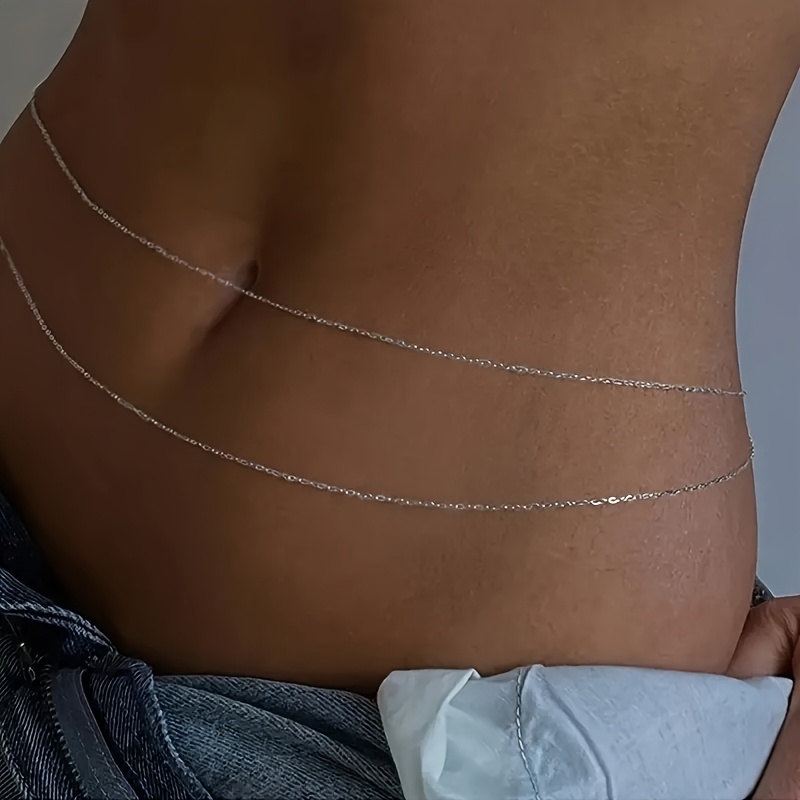 Sabuk rantai pinggang logam em - Body Jewelry Waist Chains ulasan dan harga
