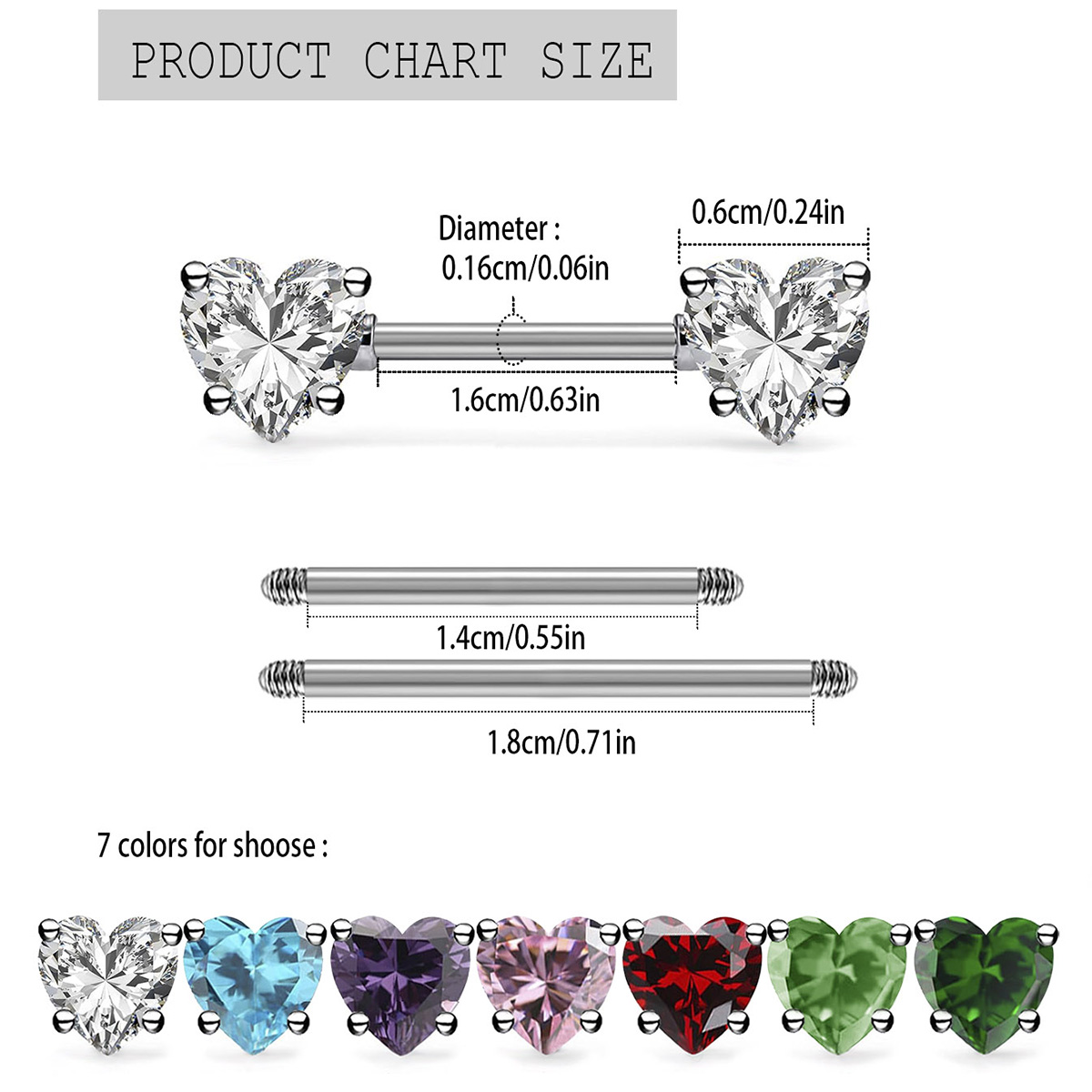 6 pcs Cincin Tindik Puting Ber - Rook Curved Barbell ulasan dan harga