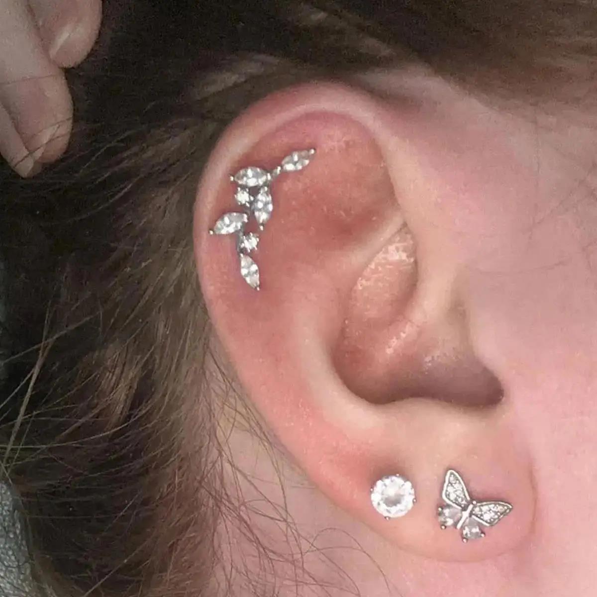 1PC 20G Anting Helix Tulang Ra - Tragus Flat Back ulasan dan harga